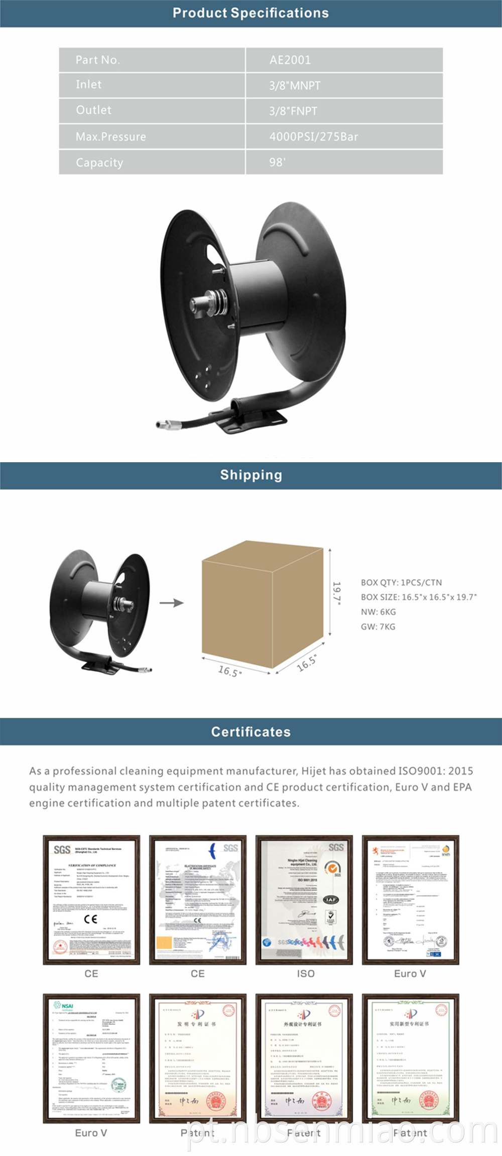 Cast Iron Hose Reel